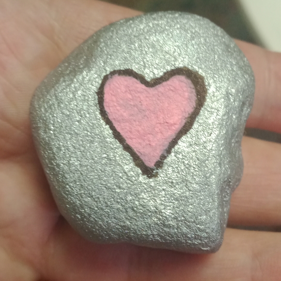 3 pack bundle of Hand-painted Rock Art Stone Art homemade bundle of art decor - Picture 3 of 4